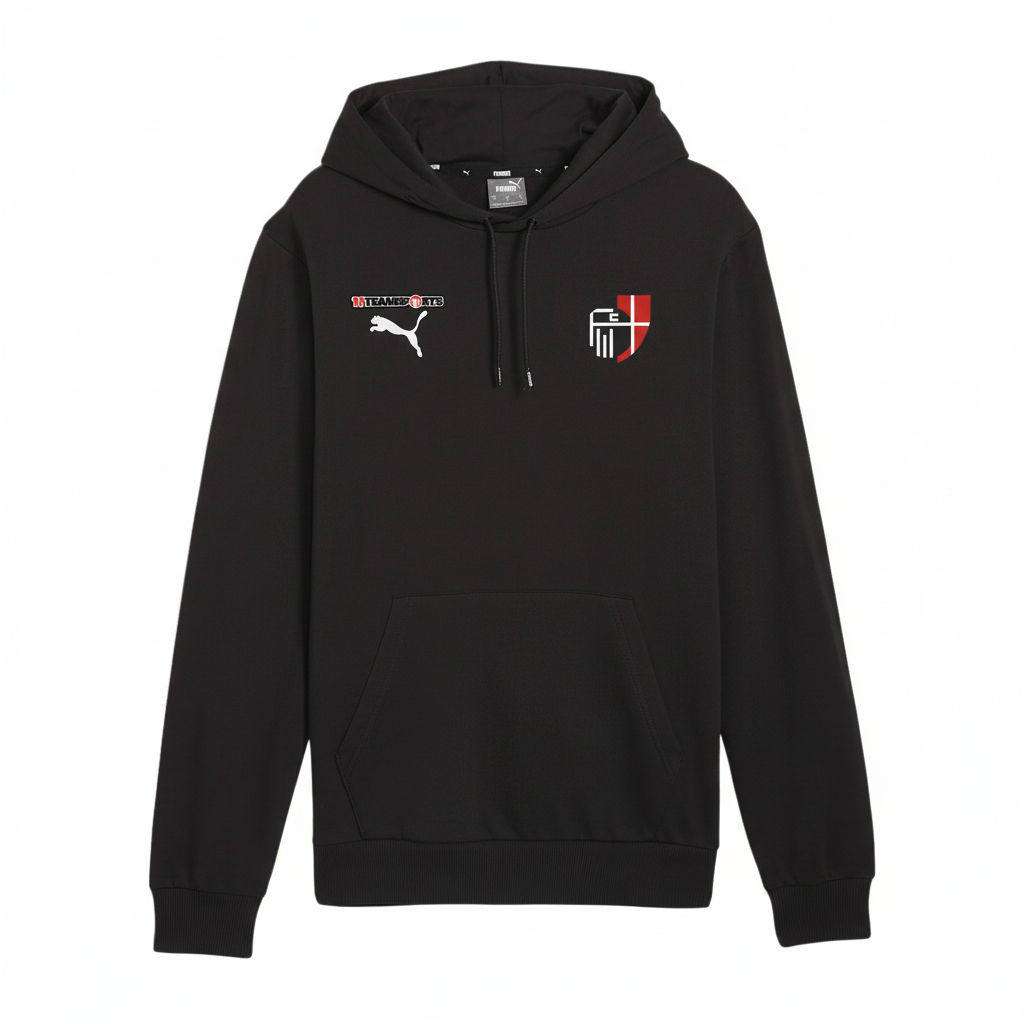 Felpa nera ridimensionata con spazio bianco